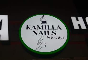 Разработали дизайн вывески и логотип для ногтевой cтудии "KAMILA NAILS" studio