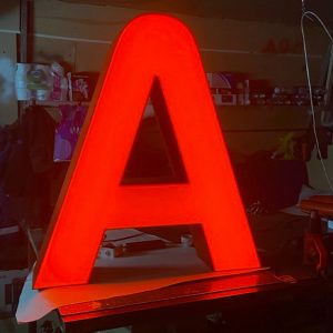 Световая буква для мероприятия Альфа-Банка